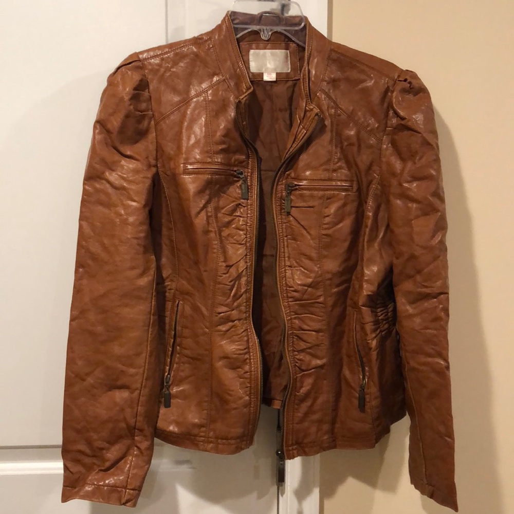 Tan Xhilaration faux leather jacket